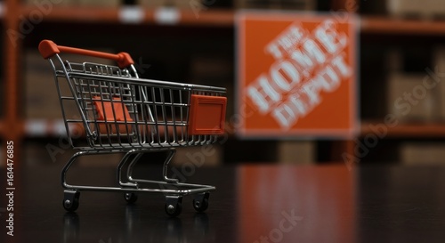 Home Depot Shopping Cart Miniature Fun in Aisle Chaos.