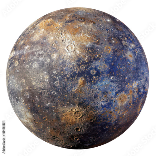 Mercury, the innermost planet of the Solar System, with its unique surface features.
