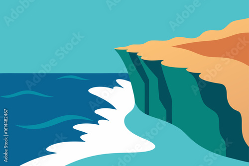 hand and sea