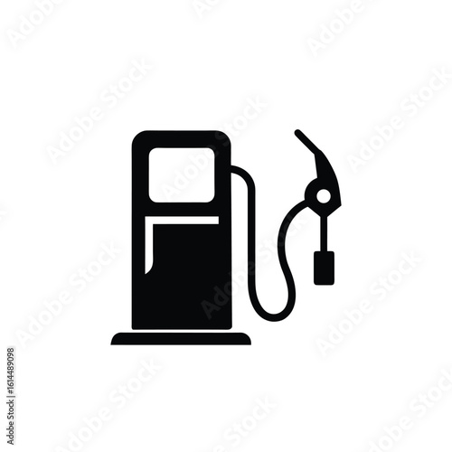 Fuel Pump Dispenser – Black Vector Illustration

