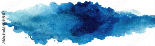 Abstract watercolor wash of varying shades of blue