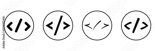 Code icon. Code html signs. Program coding icons. Coding sign. Stock vector illustration. EPS 10 .