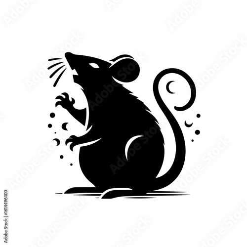 ugly rat silhouette , ugly rat vector