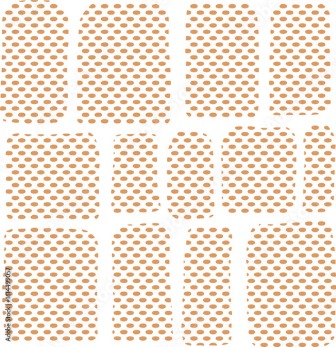オレンジ色のオーバルドットのブロック背景イラスト　Adobe Illustrator Artwork