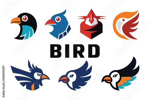 Vector art of a collection of bird vector illustrations, perfect for logo and graphic design projects