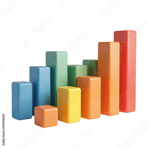 Colorful bar graph illustration.
