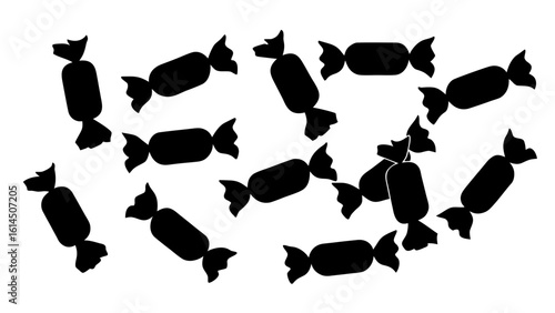 Candy silhouette vector, candy icon, vector illustration