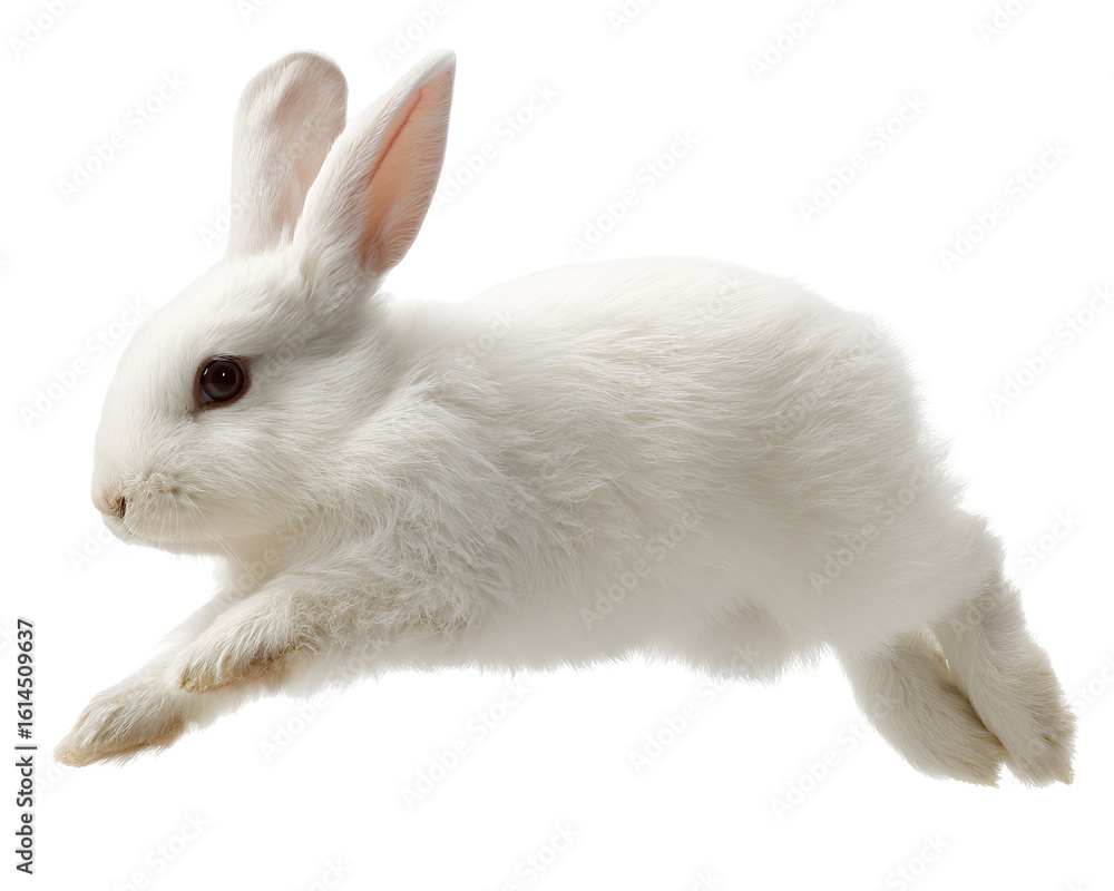 Obraz premium white rabbit isolated on white