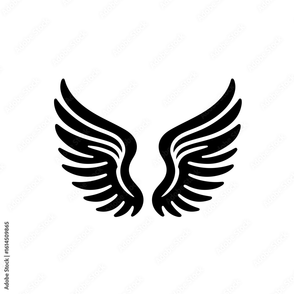 Obraz premium angel wings silhouette , angel wings vector
