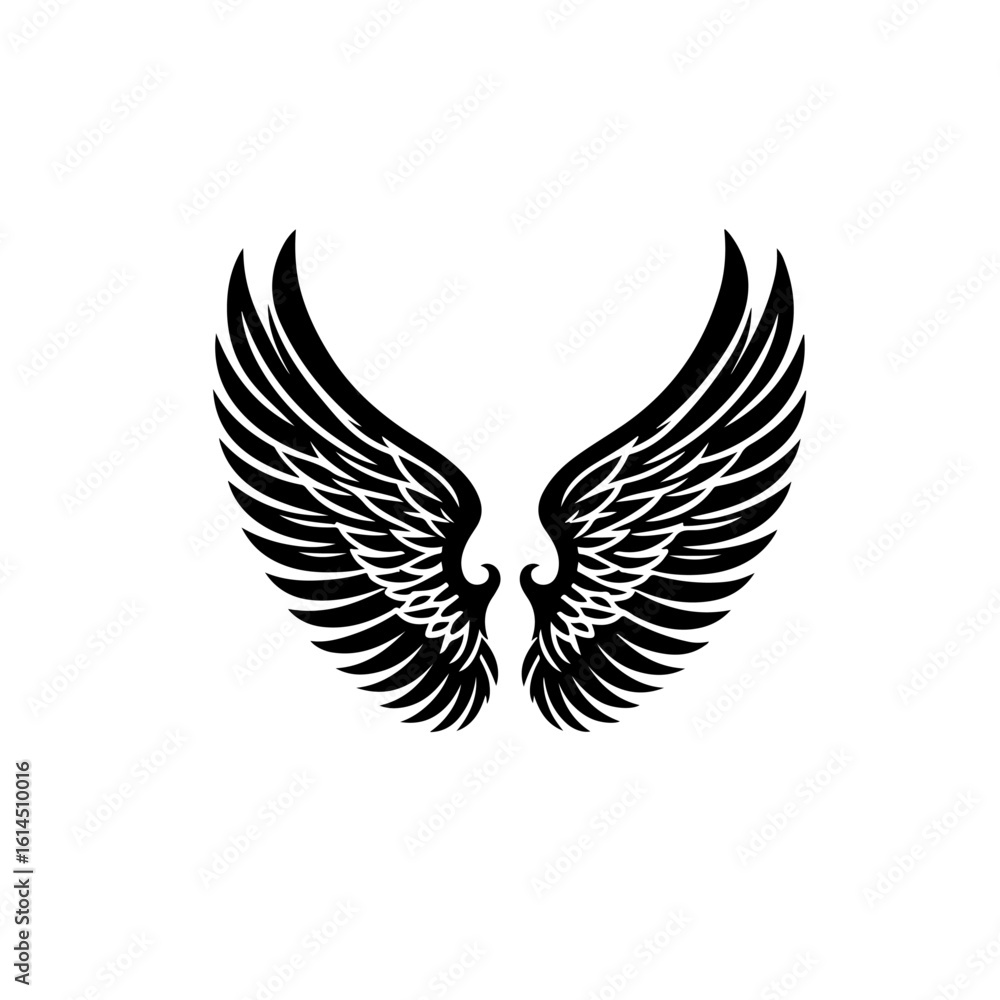 Obraz premium angel wings silhouette , angel wings vector