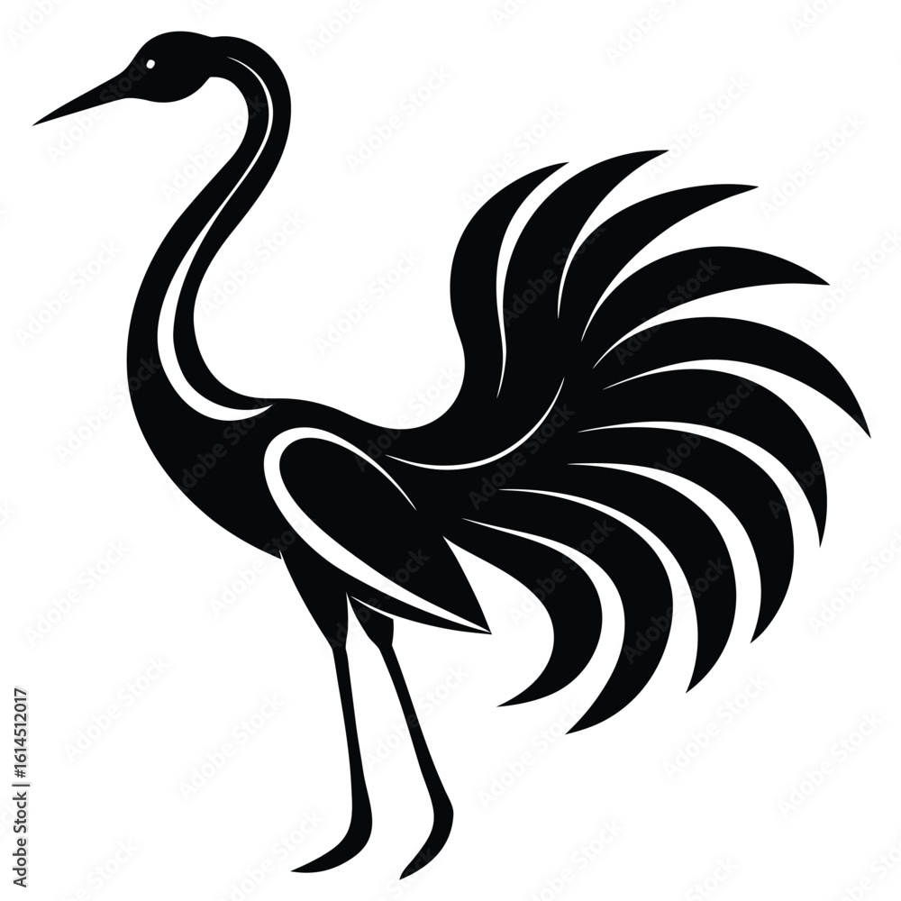 Fototapeta premium vector illustration of an illustration of a bird