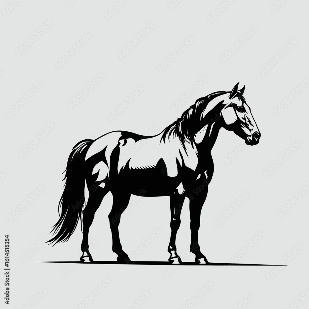 Obraz premium horse silhouette vector
