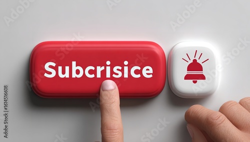 Red 'Subscribe' Button: Engaging content with a simple call to action for viewers to join and follow for updates and more.