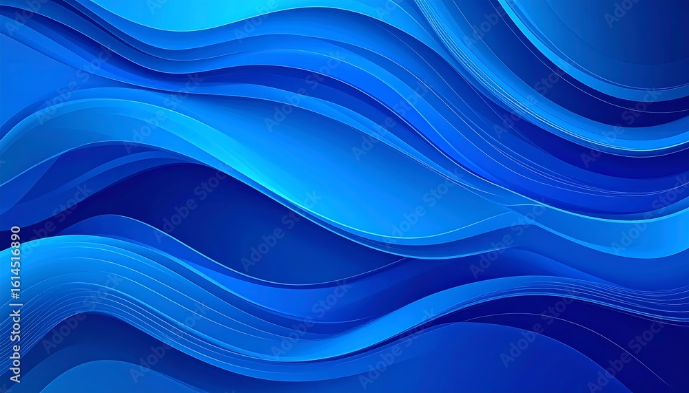 Fototapeta premium Abstract wavy blue background (1)