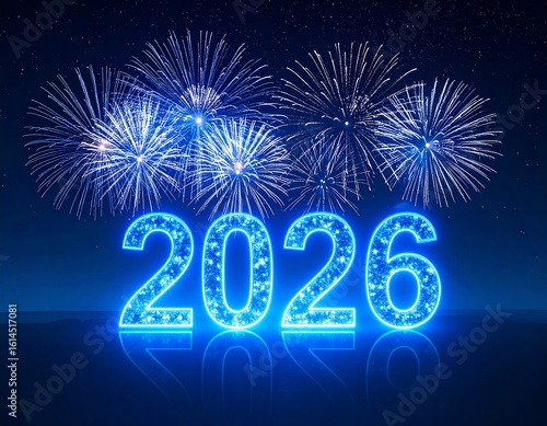 Happy New Year 2026 fireworks