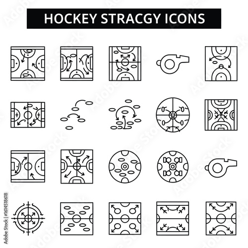 Hockey strategy diagrams and whistle tactics plays