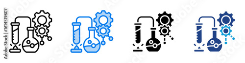 Bioengineering icon set multiple style collection