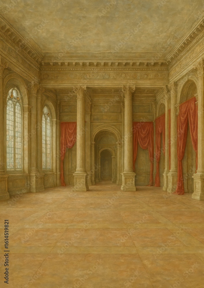 Fototapeta premium Elegant classical architecture interior