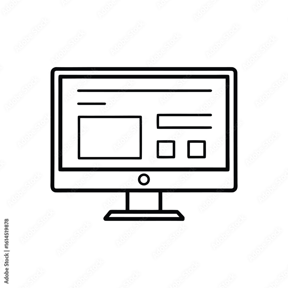 vector computer monitor vector computer monitor