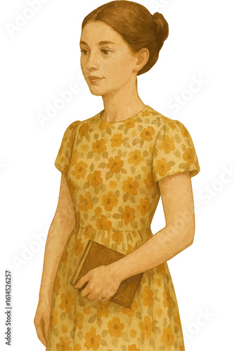 Stylish Women in Watercolor – Fashion Portraits in Modern, Vintage, and Traditional Outfits with Transparent Backgrounds