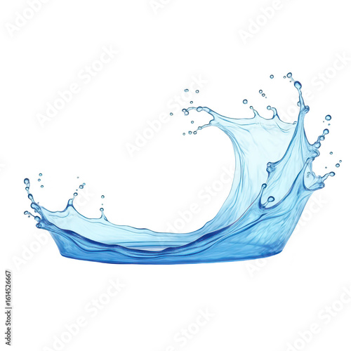 Light blue water splash on a black background.
