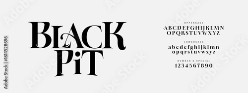 Elegant Minimalistic Font. Luxury lettering, suit for poster design, typography, and all graphic design needs. Come in editable vector. Elegant alphabet.	
