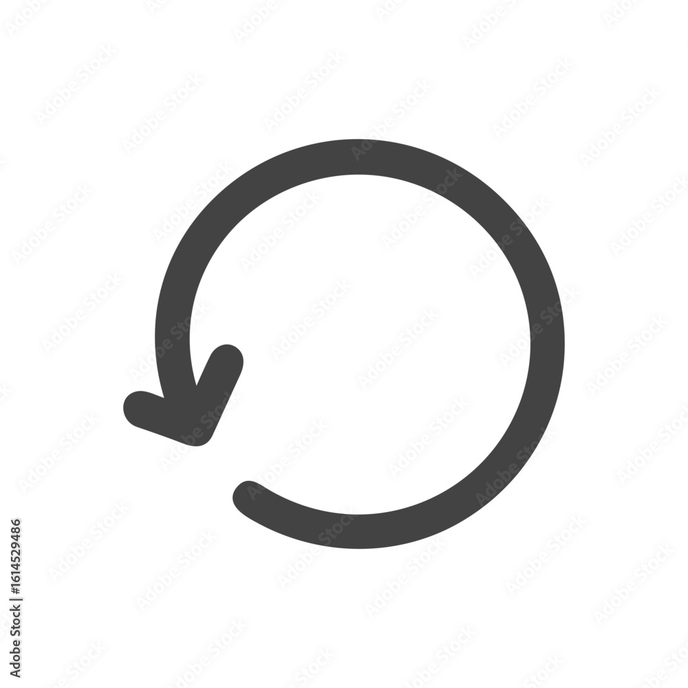 Simple Flat Style Rotation Cycle Arrow Circle UI Element Icon Simple Flat Style Rotation Cycle Arrow Circle UI Element Icon