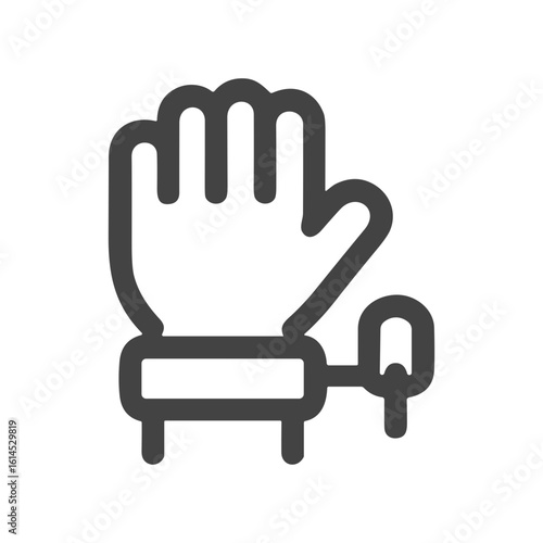 Modern Outline Hand with Handcuffs Symbol Crime Arrest Icon