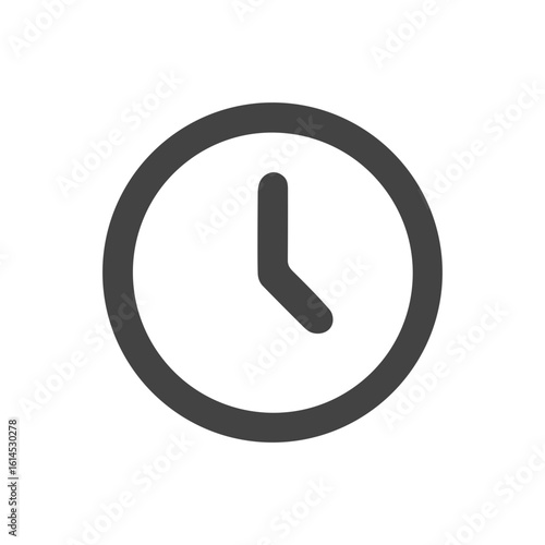 Simple Isolated Time Clock Circle Indicator Icon Flat Style Design