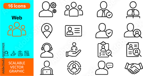 Web & Internet Icon Vector Set — Flat Editable Icons for Websites, Browsers, Social Media, Cloud, Email, SEO, E‑commerce & Development Tools for UI/UX & Digital Projects

