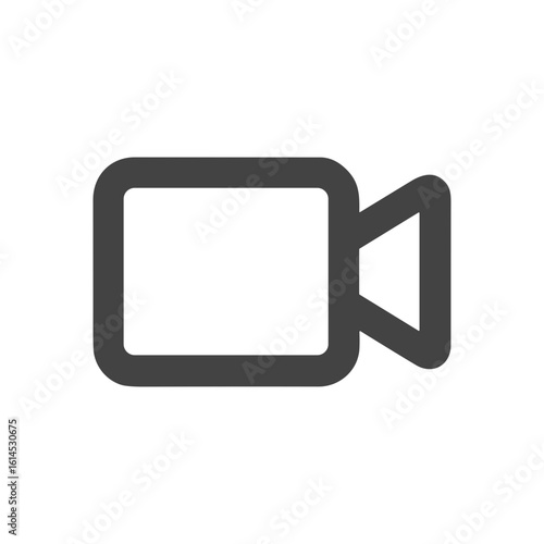 Simple Outlined Camera Recorder Minimalist Media Sign Communication Icon