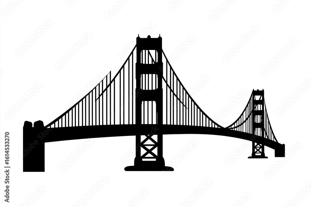 Fototapeta premium Golden Gate Bridge bridge gate silhouette.