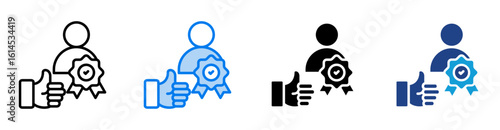 Reliability icon set multiple style collection