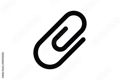 paper clip icon, paper clip isolated on white background.
