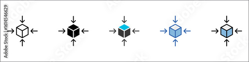 Compression Icon Pack Mulstistyle Illustration