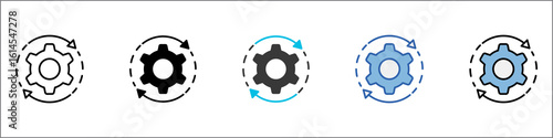 Rotation Icon Pack Mulstistyle Illustration