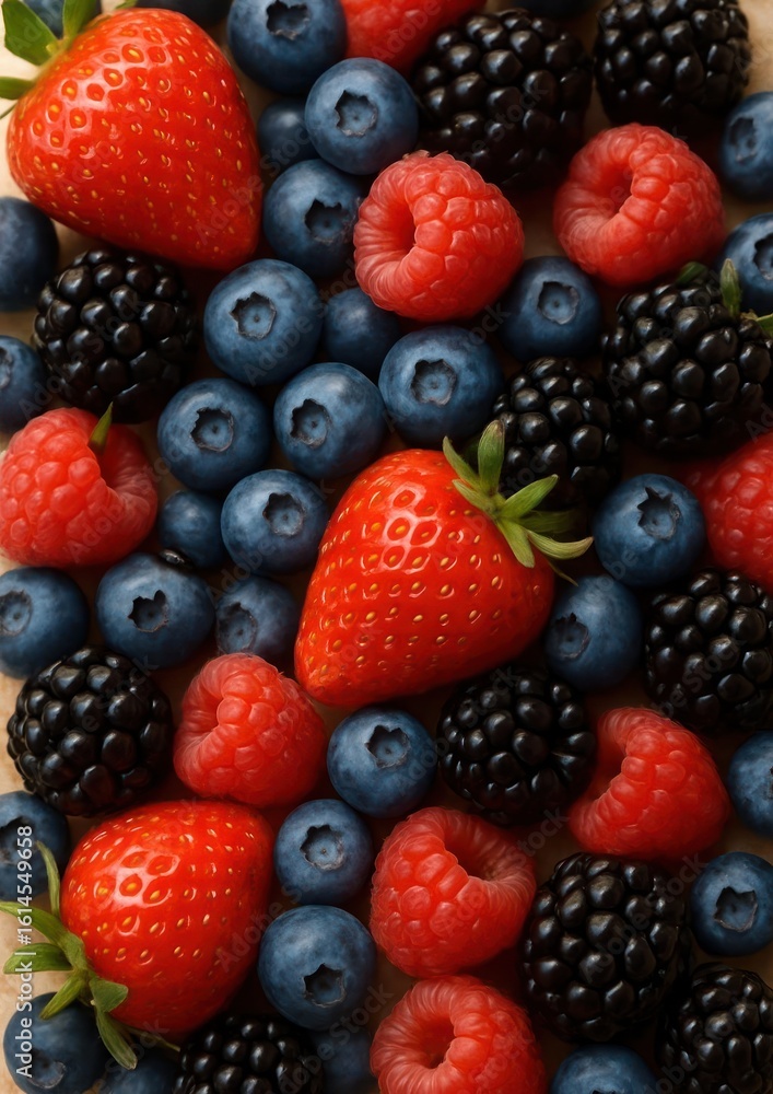 Vibrant fresh berry assortment Vibrant fresh berry assortment