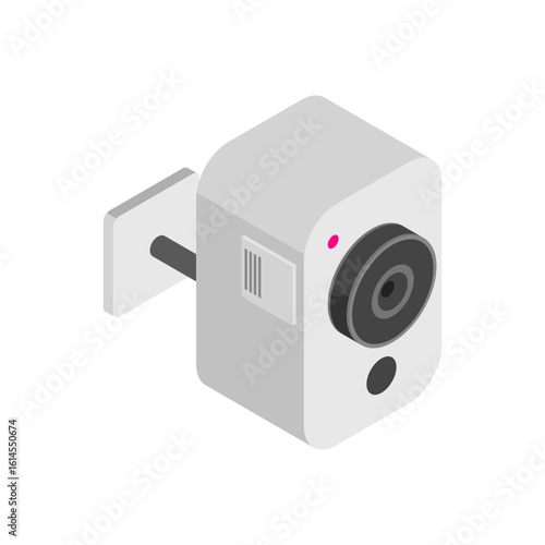 CCTV Isometric Icons Isometric CCTV and Surveillance Camera Icon Set Vector