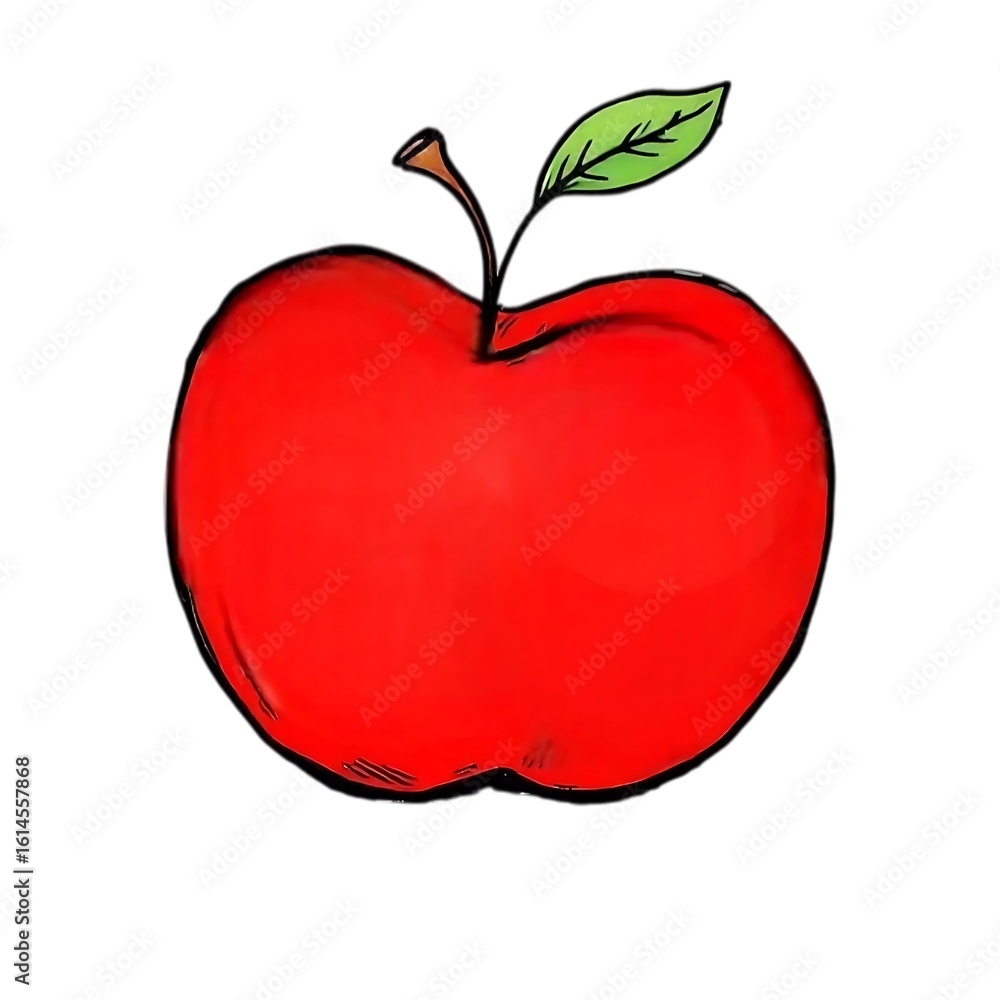 Fototapeta premium Red Apple Illustration