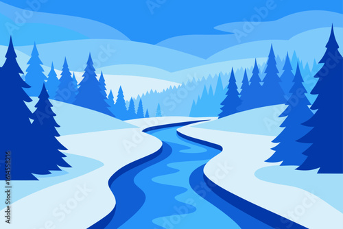 winter landscape with trees
