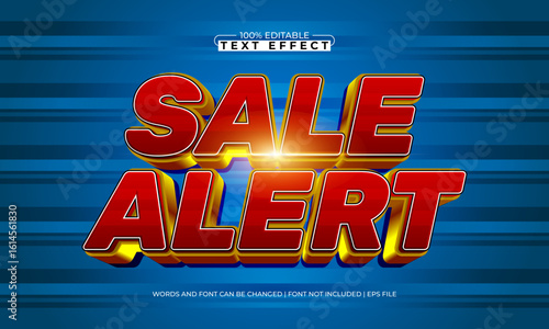 sale alert editable text effect with a discount and sale text style