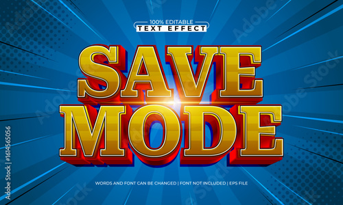 save mode editable text effect with a discount and sale text style