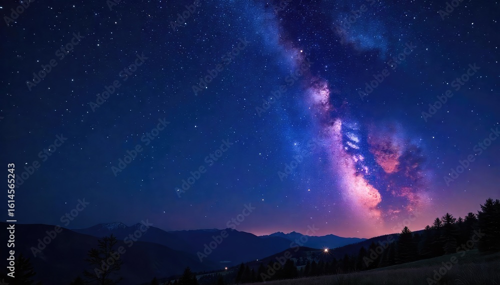 Fototapeta premium Spectacular view of a meteor shower streaking across a dark night sky, leaving brilliant trails of light Perfect for astronomy, space, and celestial themes , astronomy, stargazing, dark