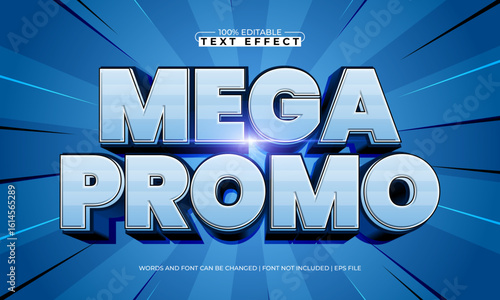 mega promo editable text effect with a discount and sale text style