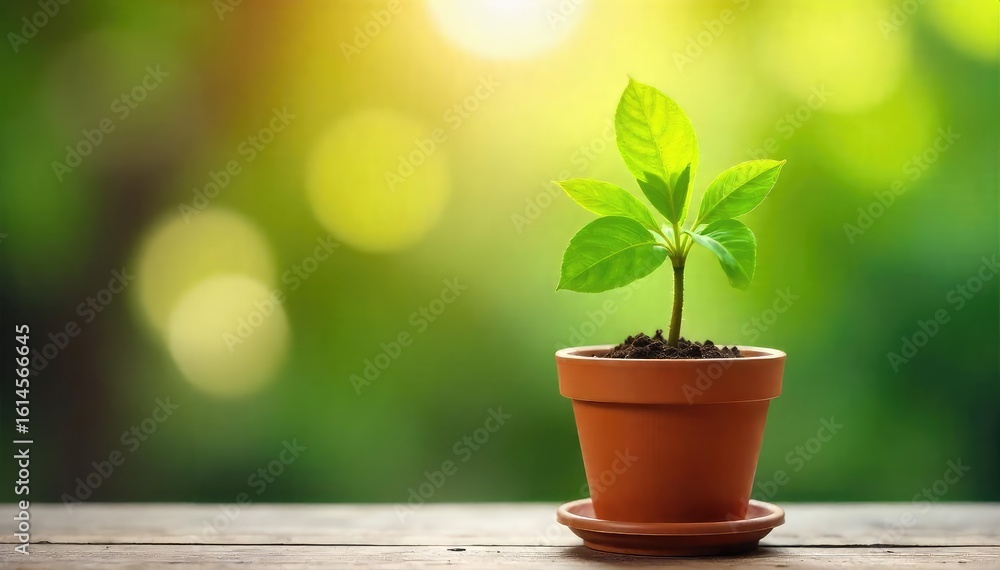 A vibrant green potted plant thrives in a terracotta pot, its lush leaves reaching towards the sunlight Perfect for home decor, gardening, and springtime themes , thriving, plant A vibrant green potted plant thrives in a terracotta pot, its lush leaves reaching towards the sunlight Perfect for home decor, gardening, and springtime themes , thriving, plant