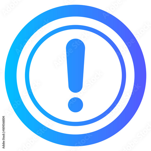 warning sign gradient icon