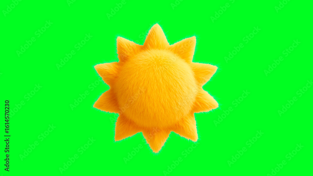 Fototapeta premium Fluffy sun with soft texture