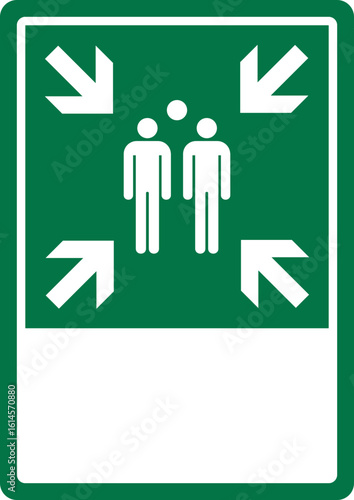 emergency and first aid safety signs_evacuation assembly point your custom message here portrait size a4/a3/a2/a1 