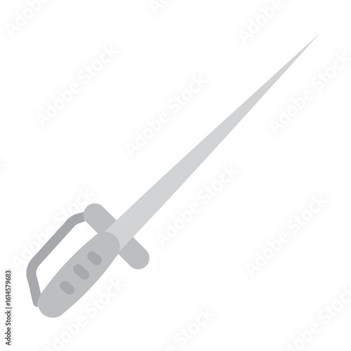 Fencing Sword Vector Flat Icon Design