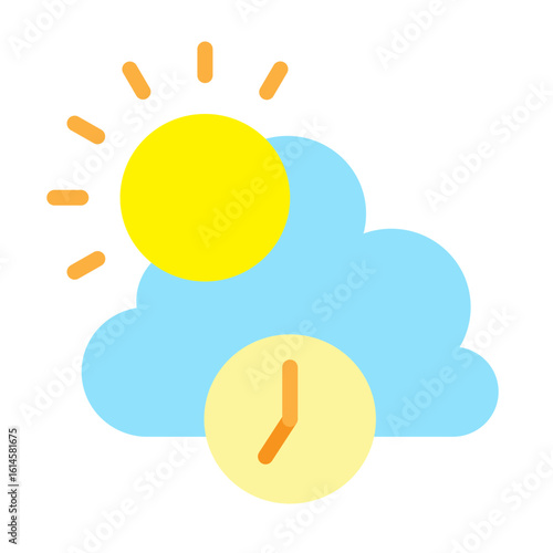 Noon Vector Flat Icon Design
